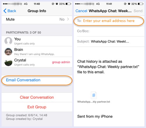 email-whatsapp-chat-historique
