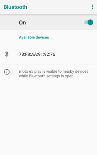 Ativando bluetooth