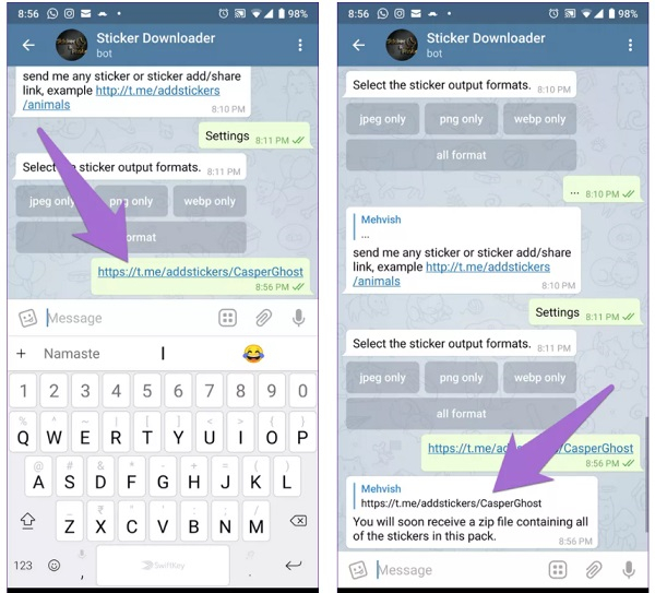 exportar adesivos do telegram para o WhatsApp 4 