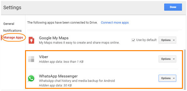 menemukan menghapus memulihkan data Viber di Google Drive 4