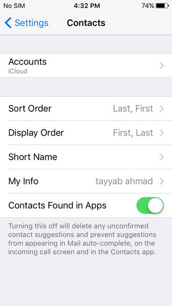 إصلاح مشكلة جهات اتصال iCloud التي لم يتم مزامنتها 02