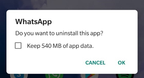 manually uninstall whatsapp pocket