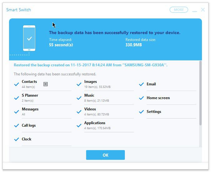 daten wiederherstellen via smart switch