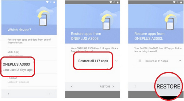 how you can restore from google backup to samsung s20 4