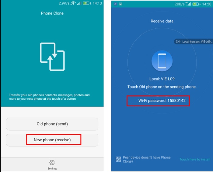 transferencia de htc a huawei 2