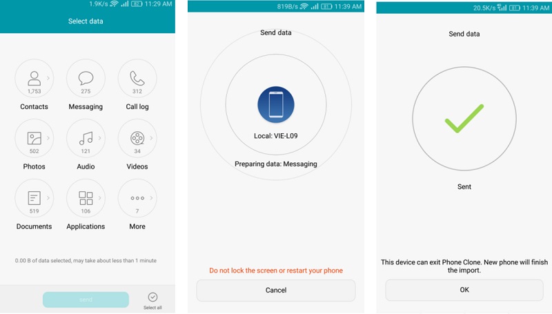 transferencia de htc a huawei 4