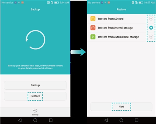 huawei backup and restore 5