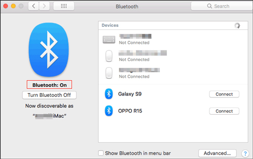 Huawei a Mac por Bluetooth 1