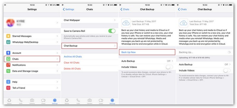 icloud whatsapp backup