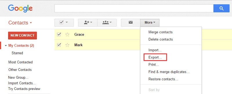 Exportar-google