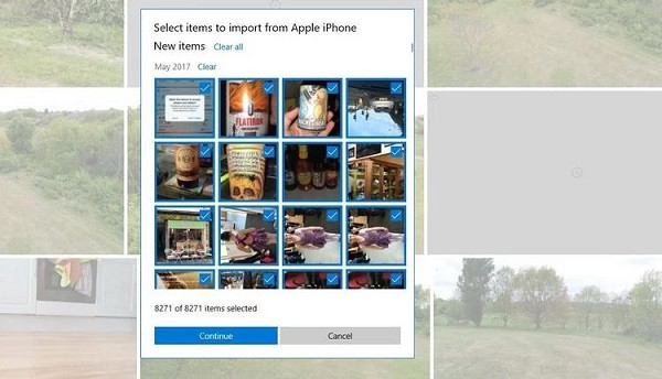 Importar fotos de iPhone para Windows 10