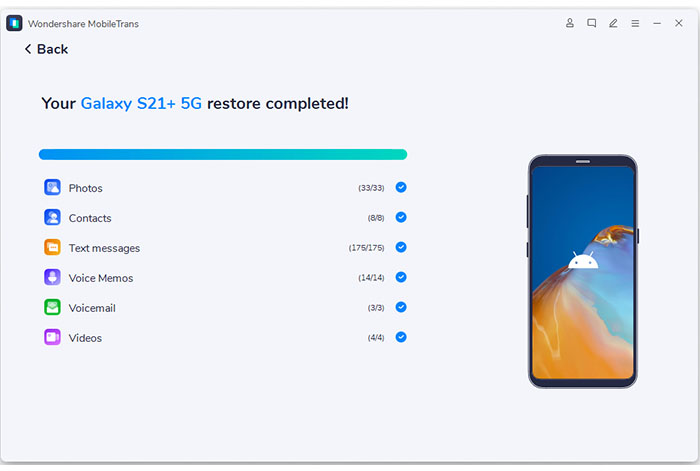 transfer data using mobiletrans