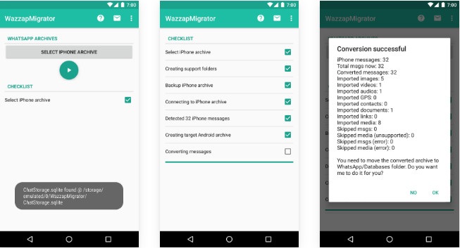 Transferencia de Whatsapp de iphone a samsung s20 11