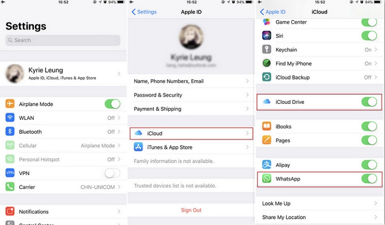 transfert de whatsapp d'iphone vers samsung s20 2