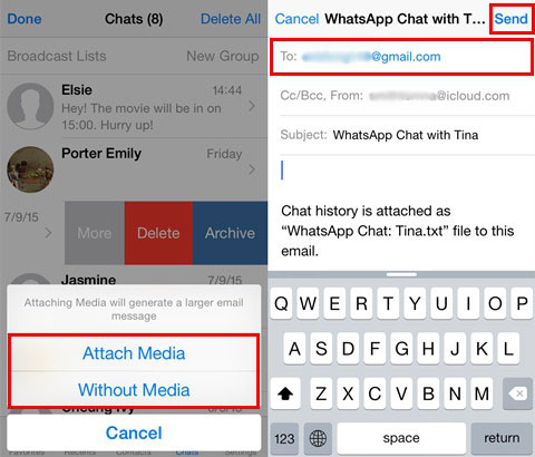 transfert de whatsapp d'iphone vers samsung s20 6