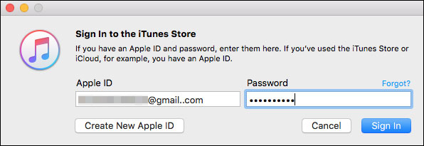 تسجيل الدخول-iTunes