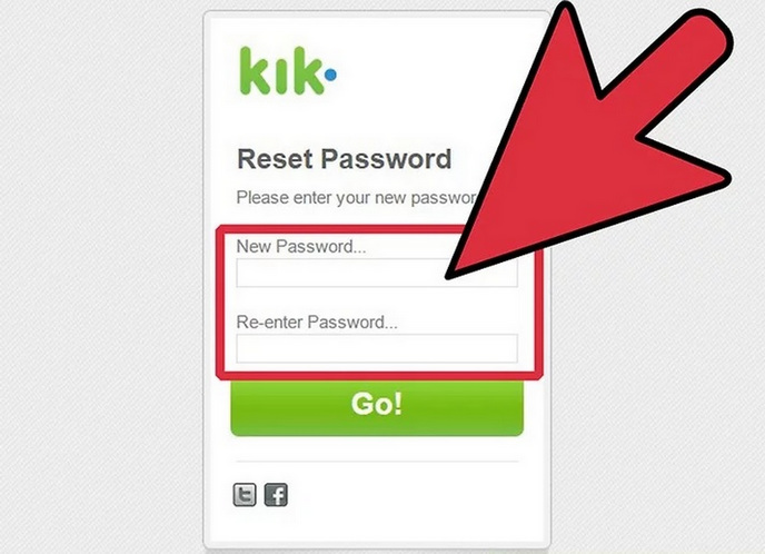 réinitialisation du mot de passe kik 4