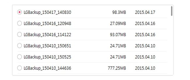 lg backup bridge wiederherstellen