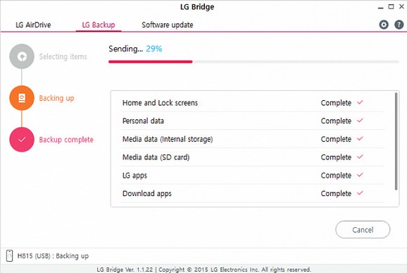 transferência de lg para lg 7