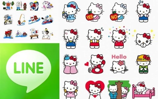 stiker aplikasi pesan line