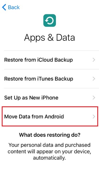 mover dados do android