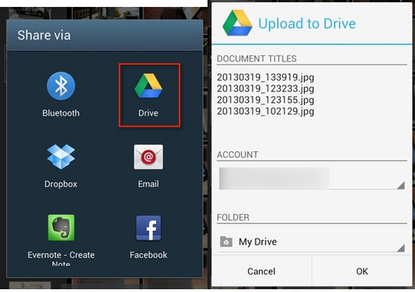 mover mídias para google drive