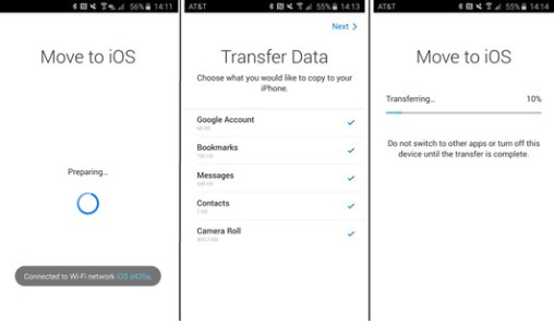 transfer menggunakan move to ios 01