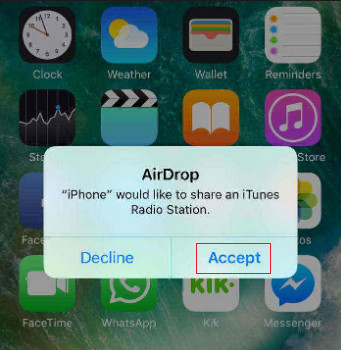 Transferencia de música de iPhone a iPhone usando Airdrop 3