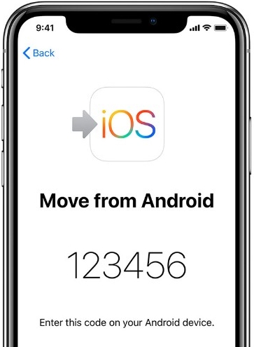 Masukkan kode di iPhone saat menggunakan Move to iOS 