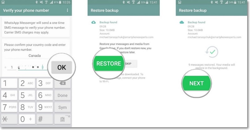 download whatsapp backup from google drive to pc