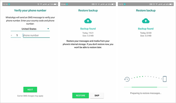 how to restore google drive backup whatsapp on iphone