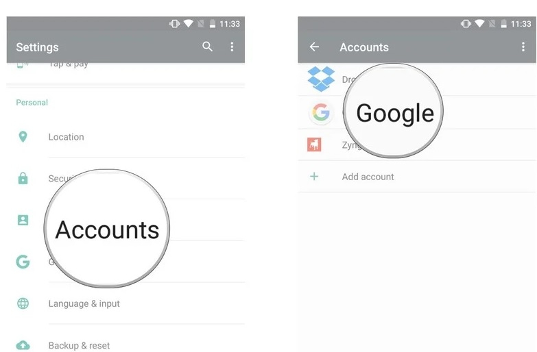 Google accounts