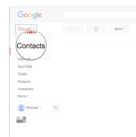option de contacts