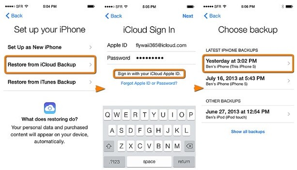 restaurar ipad usando o backup 4