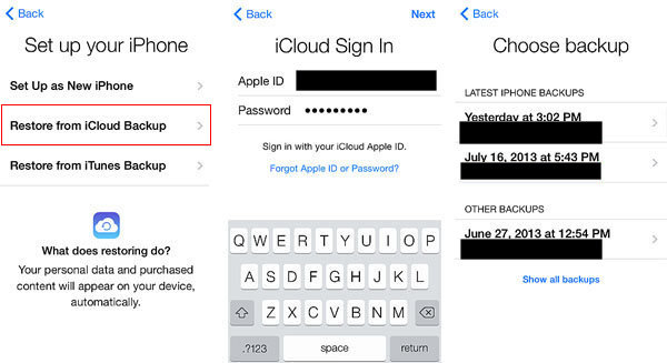 استعادة بيانات whatsapp من النسخ الاحتياطي على icloud 2