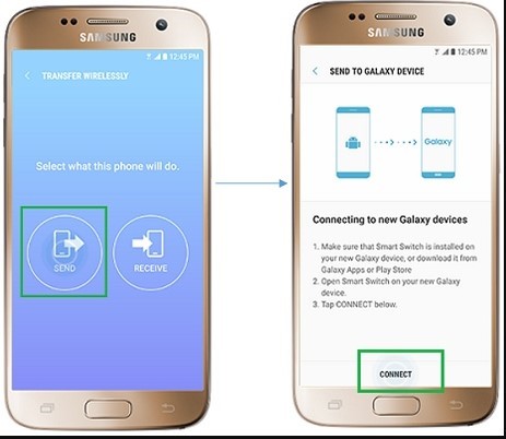 Wie überträgt man Nachrichten von einem Samsung-Gerät zu einem Samsung S20