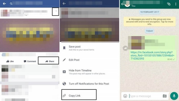 bagikan video facebook di whatsapp 2