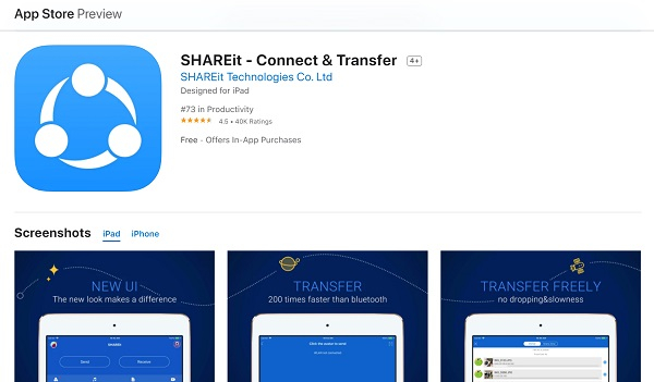 revisión de la aplicación shareit 2