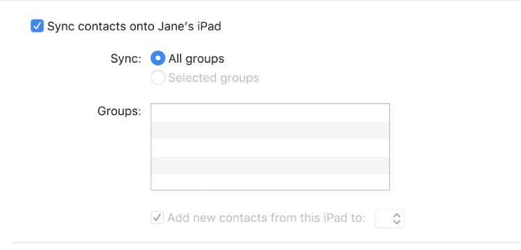 sync contacts
