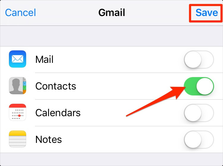 Upload iphone contacts to gmail