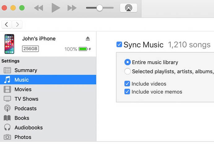 sync ipod with itunes 13