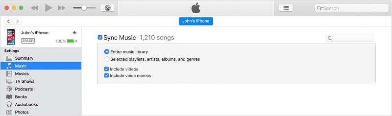 sync music itunes to iphone 5