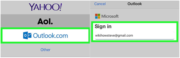 akun Outlook di iPhone 