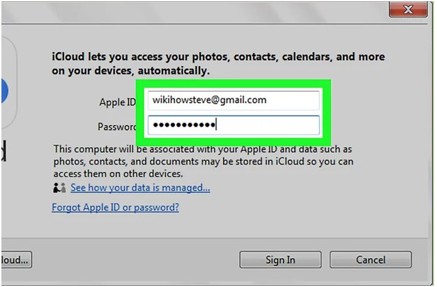 icloud outlook add in wrong password