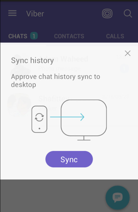 sync viber messages to pc