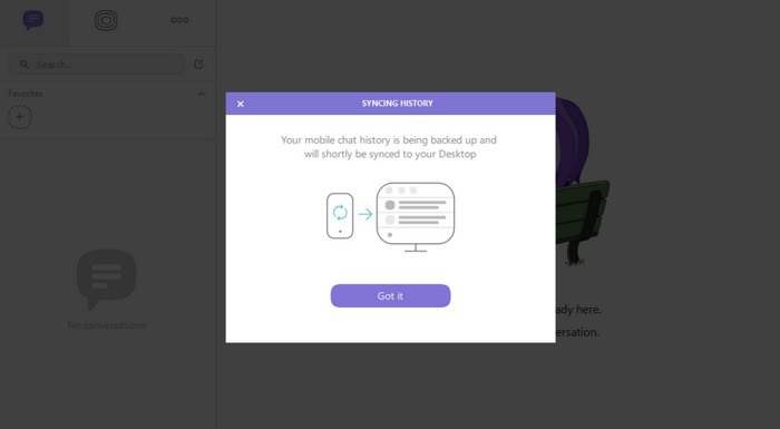 How to export viber chat history