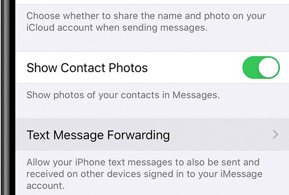 what is apple text message forwarding