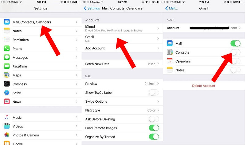 transfer contacts from iphone to android 5