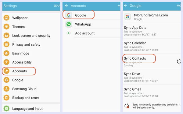 transfer contacts from samsung to samsung s20 7