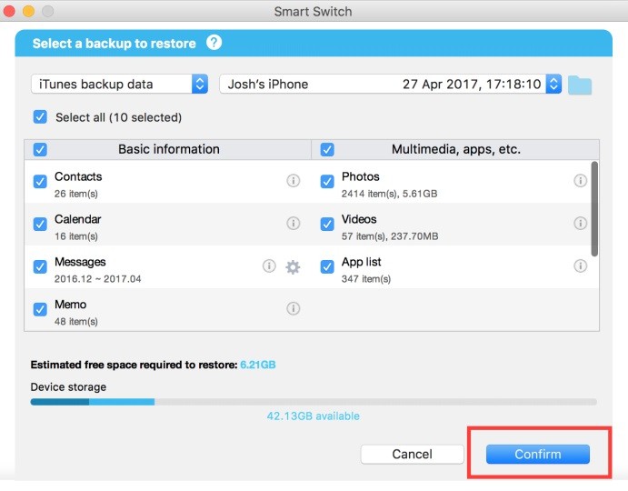 Transferindo contatos de iPhone para Samsung - 10